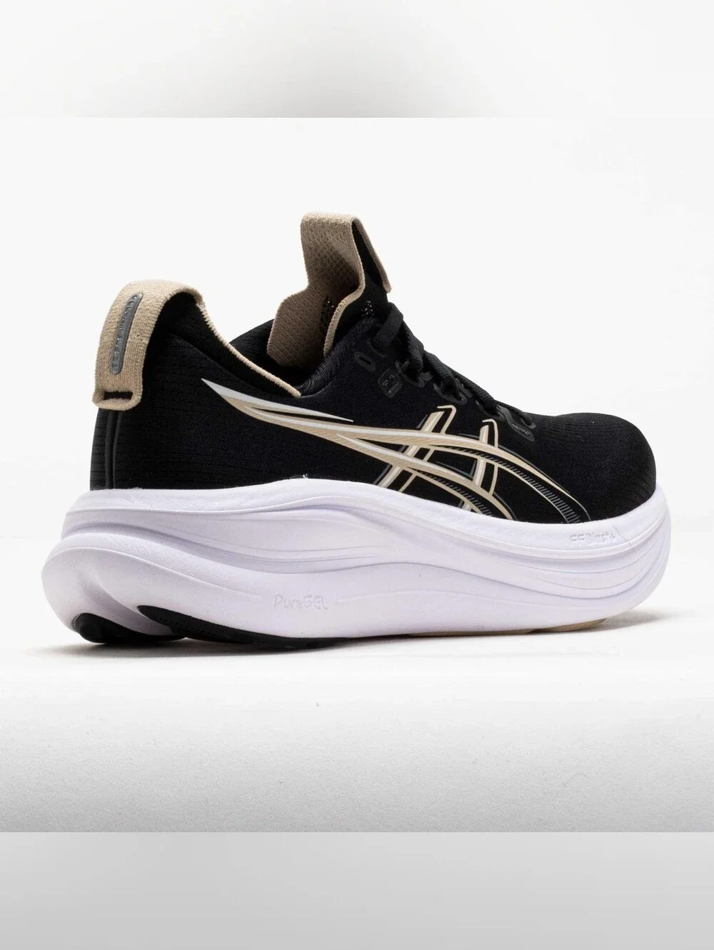 ASICS GEL-NIMBUS 28 women's running shoes in Black/Feather Grey Size 6.5 NIB